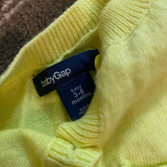 Baby Cardigan Set - White and Yellow - Picture 5 of 5